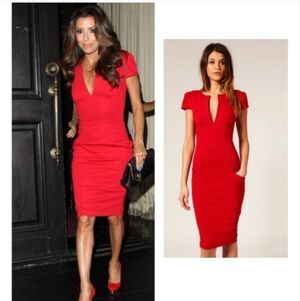 ASOS Red Midi Dress